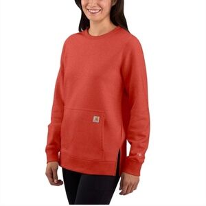 Carhartt Women's Force Relaxed Fit Lightweight Sweatshirt Desert Orange Heather